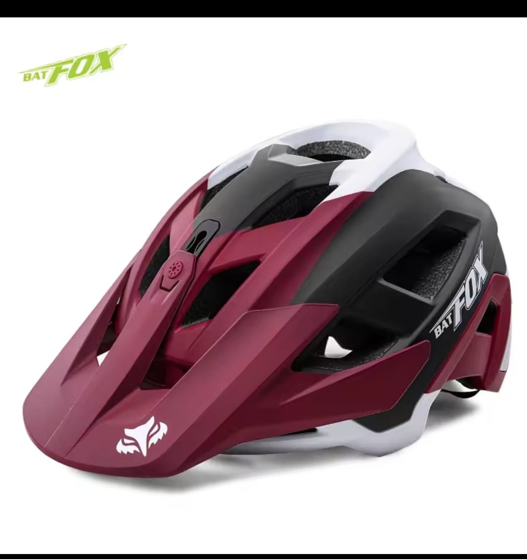 BATFOX Maroon Black Helmet