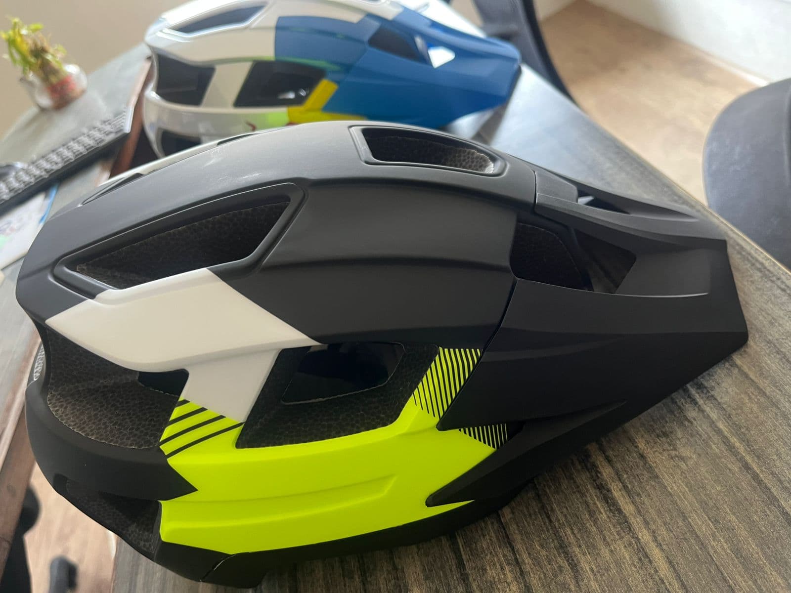 Black White Lime Helmet